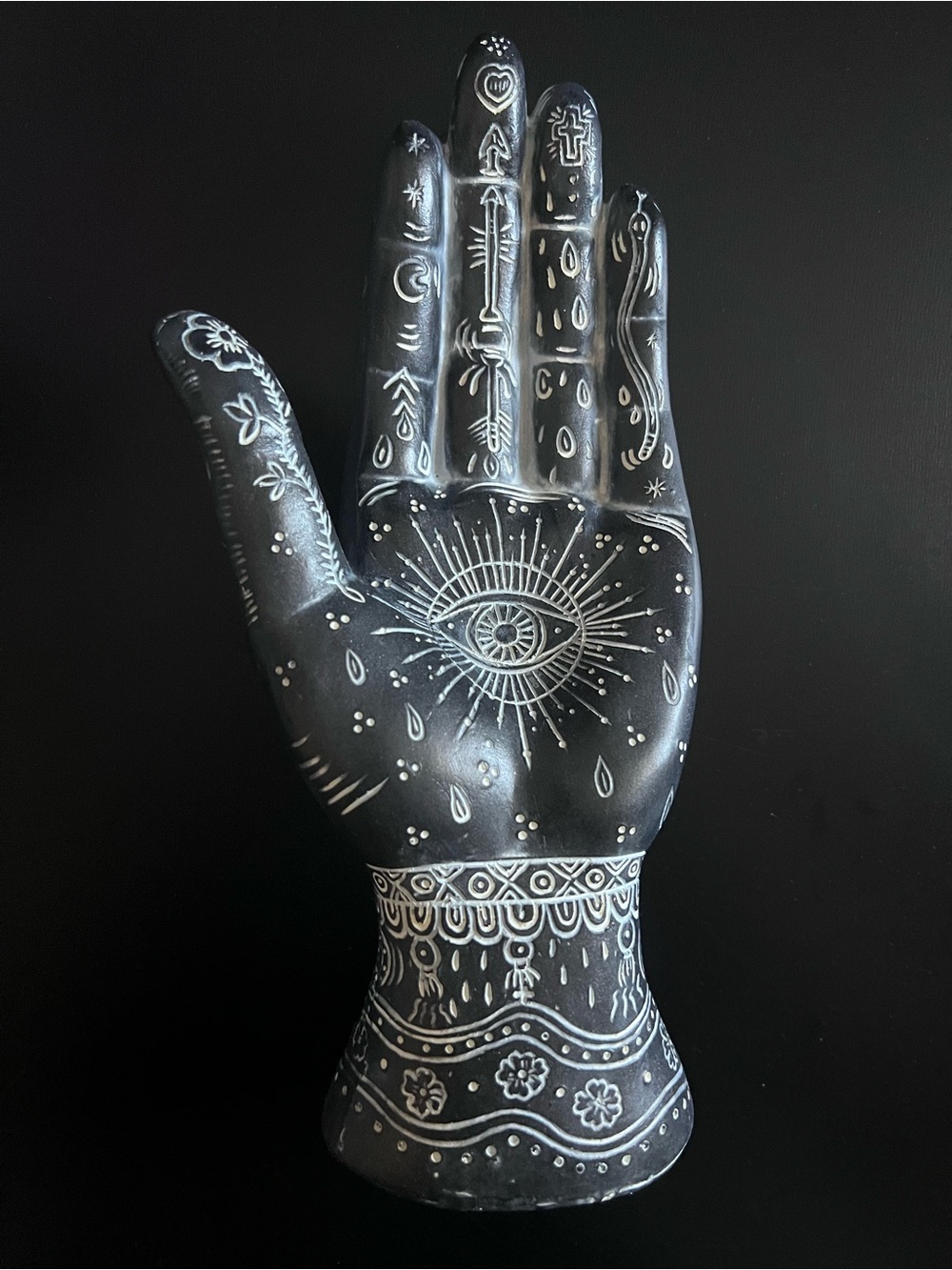 Palmistry Hand Statue All Seeing Eye Tarot Fortune 10 inch